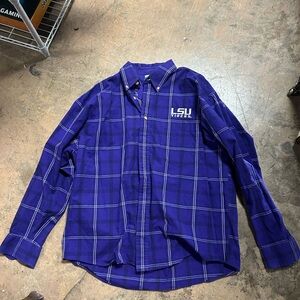Men's Purple Plaid Button Down Shirt